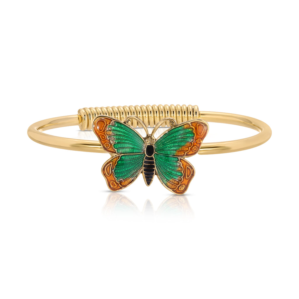 Metamorphic Butterfly Spring Hinge Bracelet