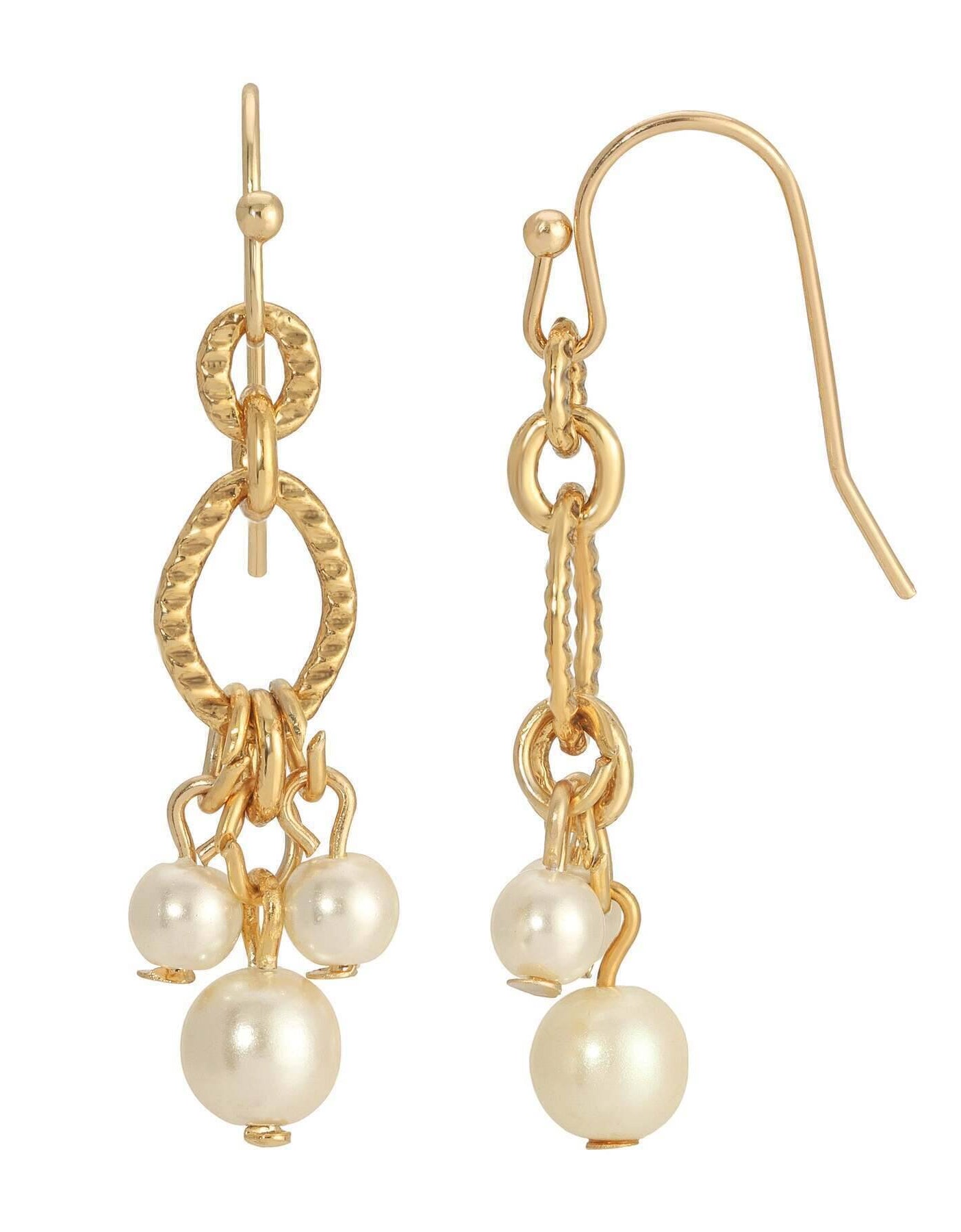 1928 Jewelry Belle Epoch Faux Pearl Drop Earrings