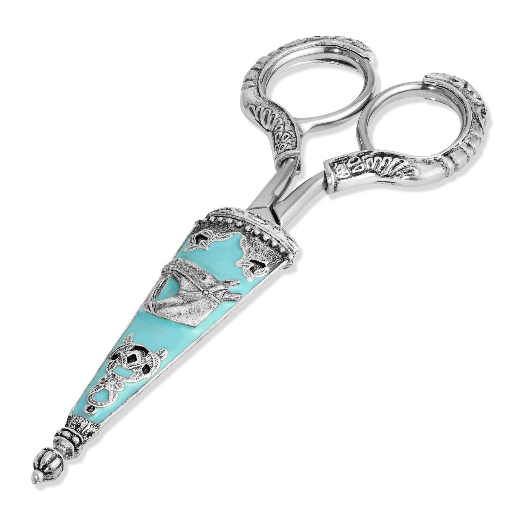 1928 Jewelry Turquoise Horse Scissors