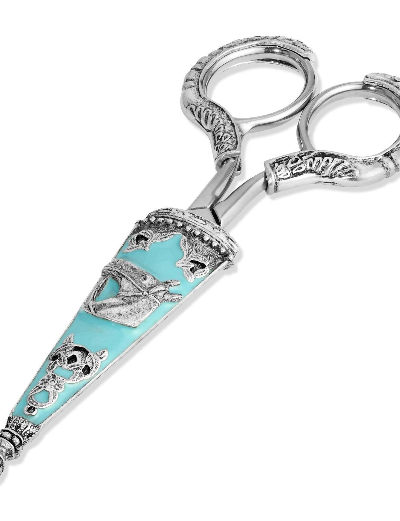 1928 Jewelry Turquoise Horse Scissors