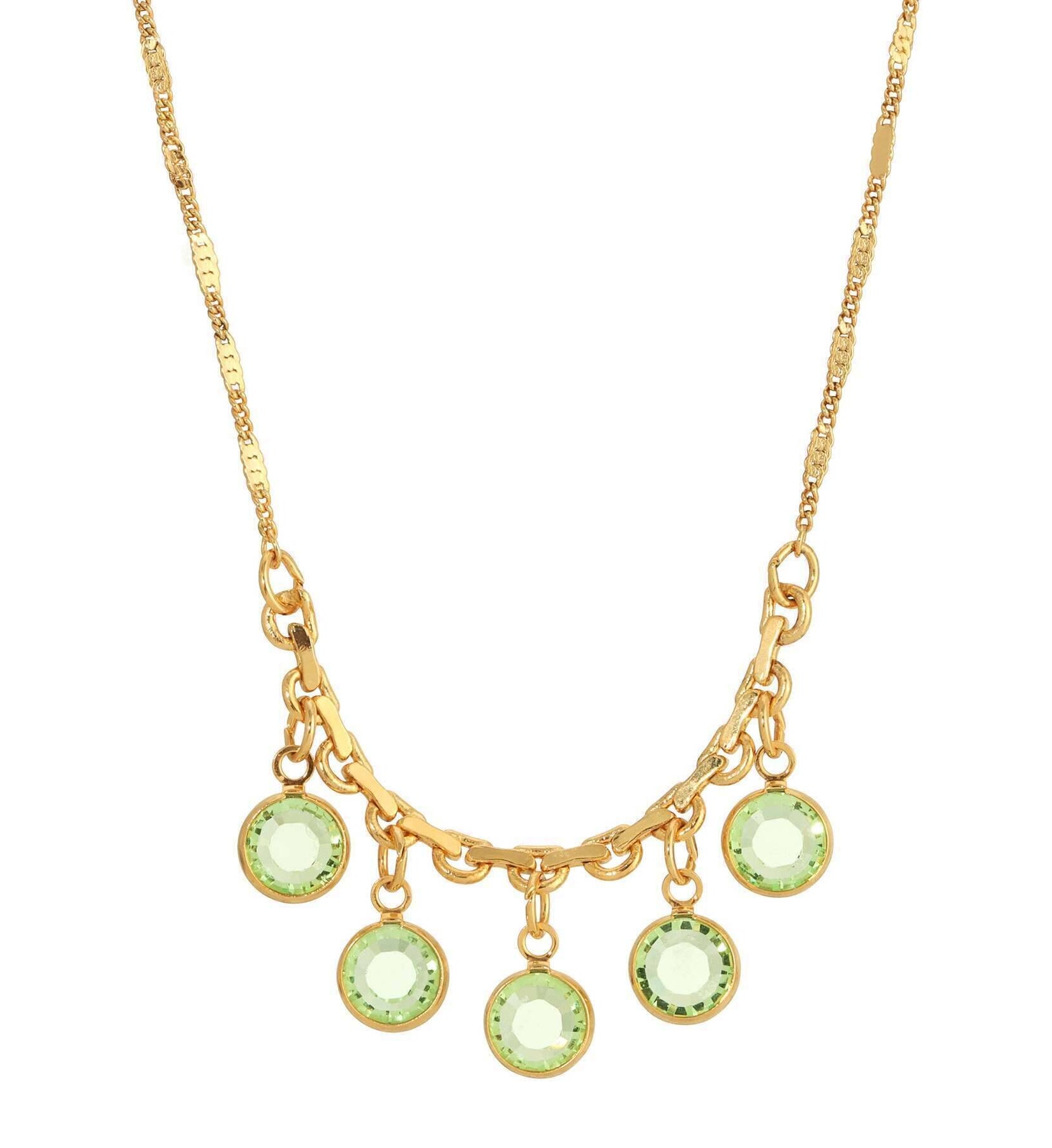 1928 Jewelry Austrian Channel Crystal Fancy Necklace 16"