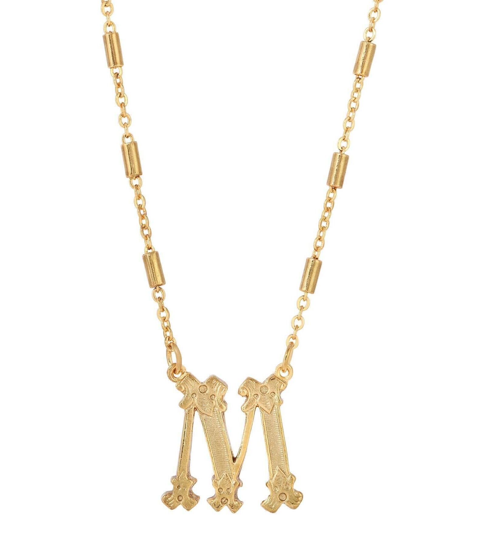 1928 Jewelry Old Fashioned Initial Pendant Necklace 15" + 3" Extender