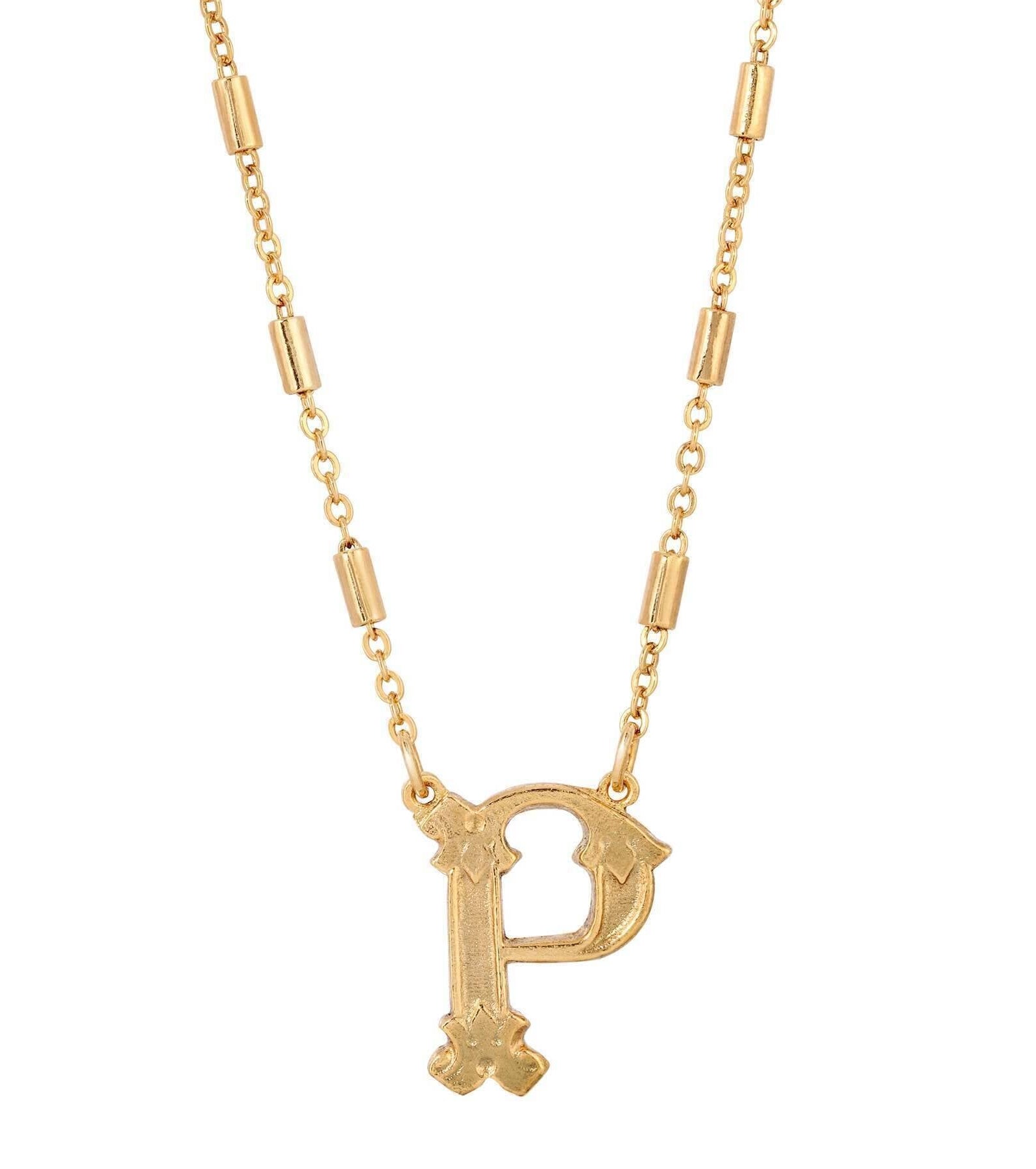 1928 Jewelry Old Fashioned Initial Pendant Necklace 15" + 3" Extender