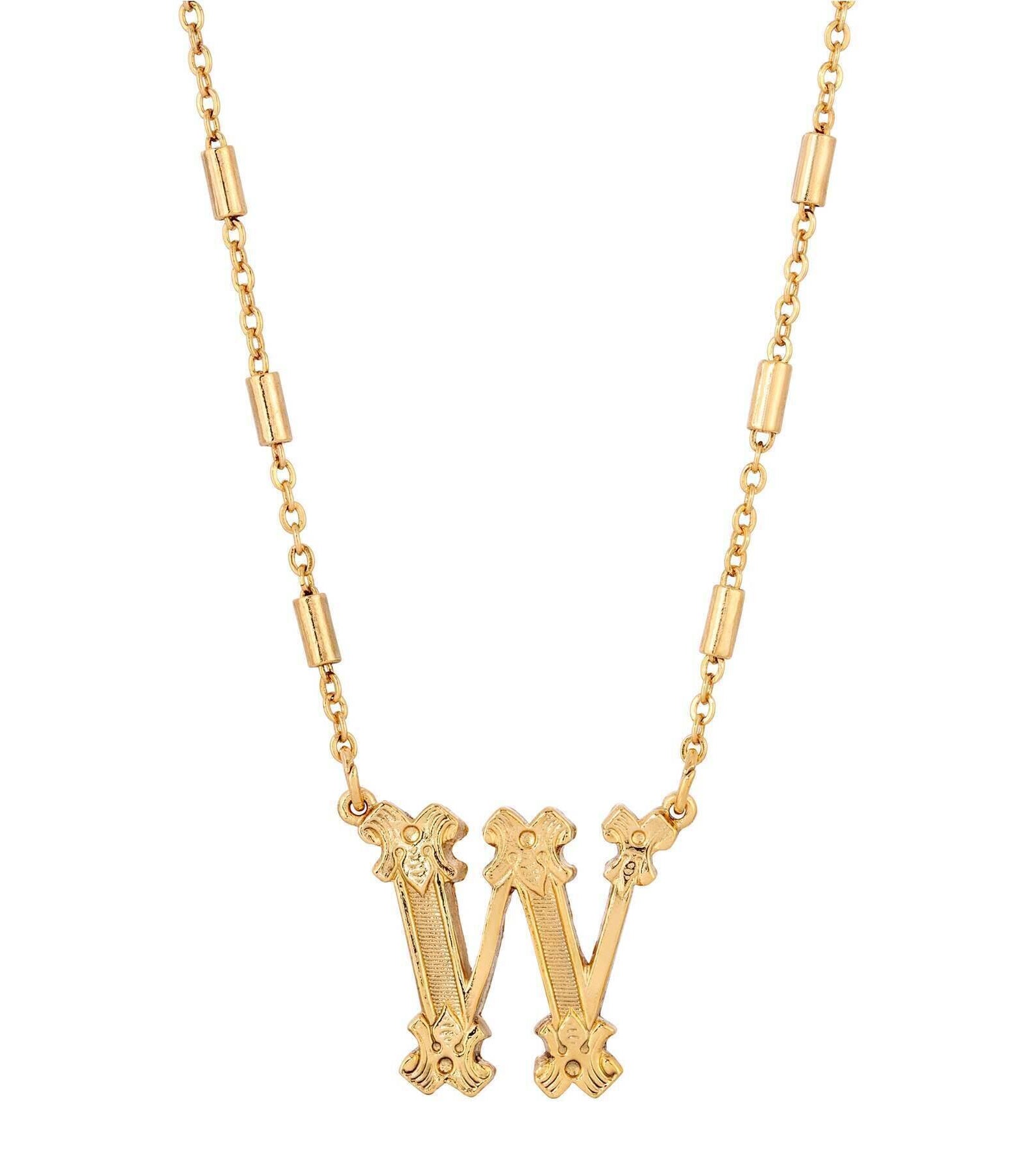 1928 Jewelry Old Fashioned Initial Pendant Necklace 15" + 3" Extender