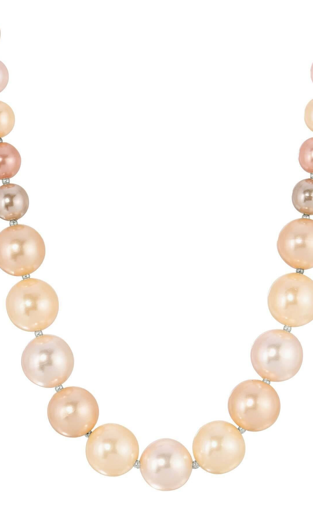 1928 Jewelry Rosabella Multicolor Faux Pearl Strand Necklace 17" + 3" Extender