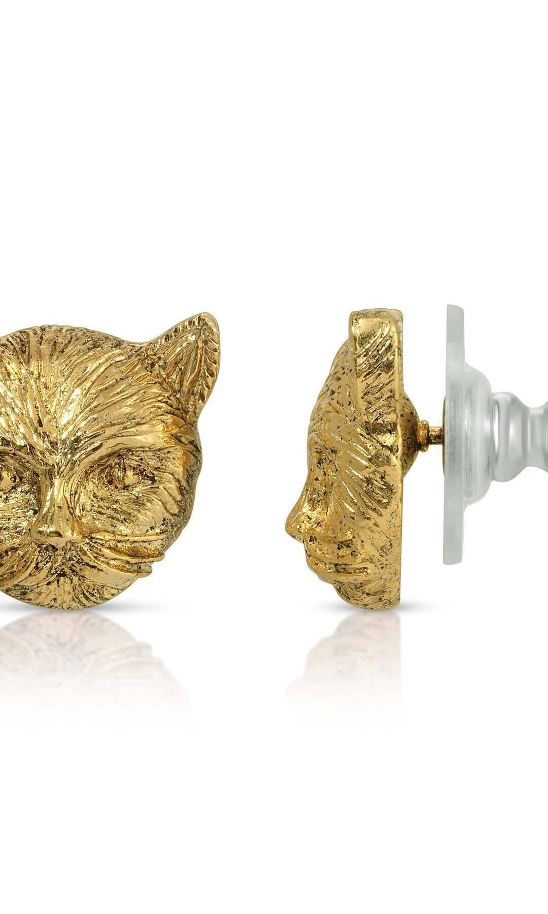 1928 Jewelry Cat Stud Earrings
