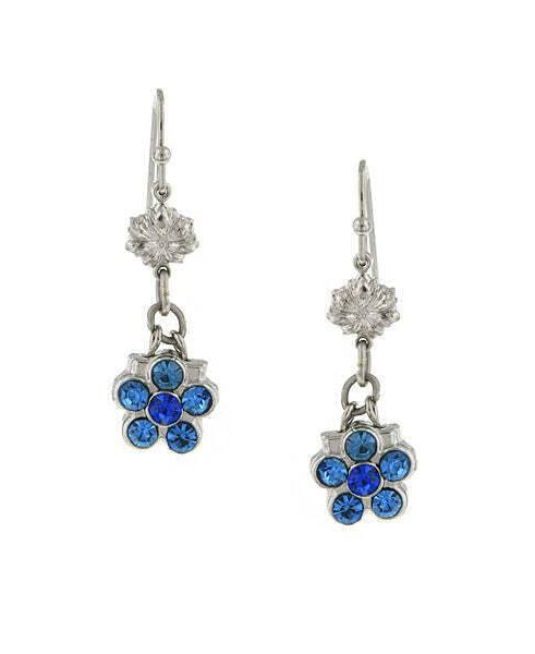 1928 Jewelry Flower Crystal Dangle Earrings