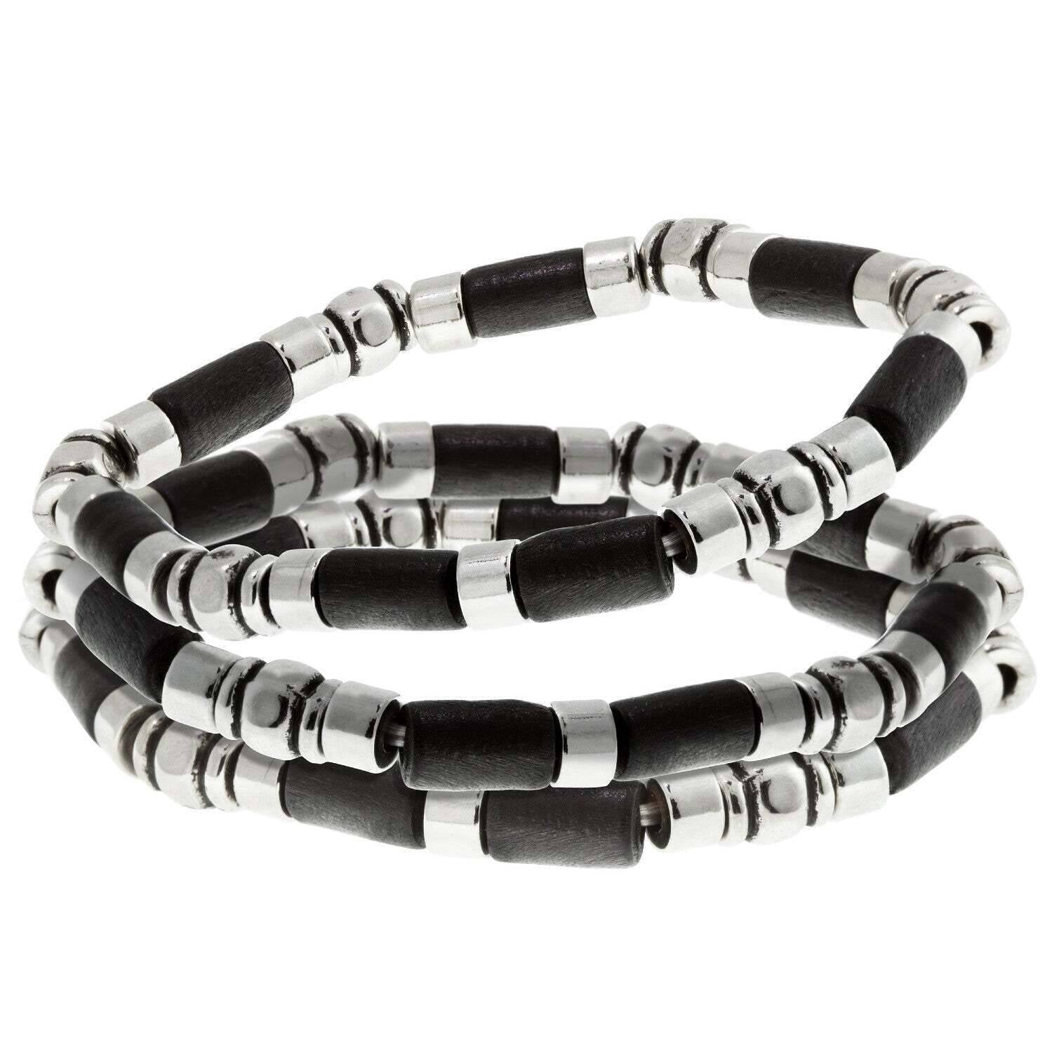 1928 Jewelry Jet Black Stretch Bracelet Trio