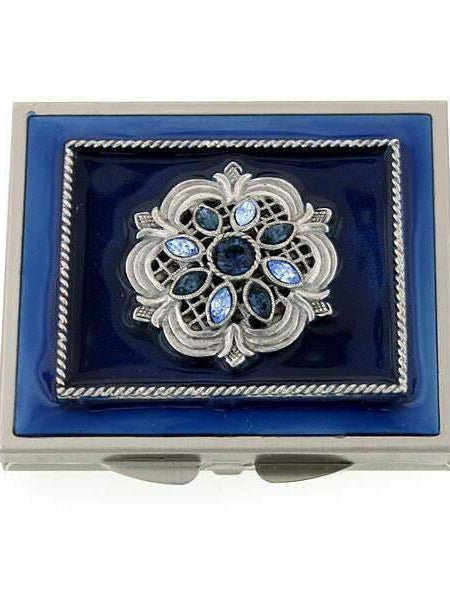 1928 Jewelry Classico Floreale Crystal Square Compact Mirror