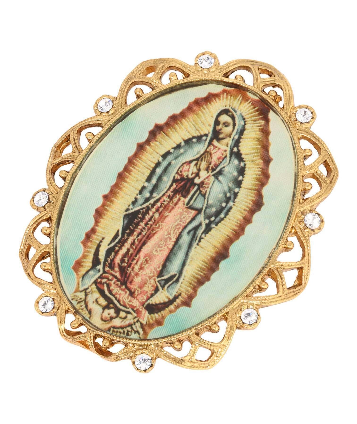 Symbols Of Faith Our Lady Of Guadalupe Crystal Pin