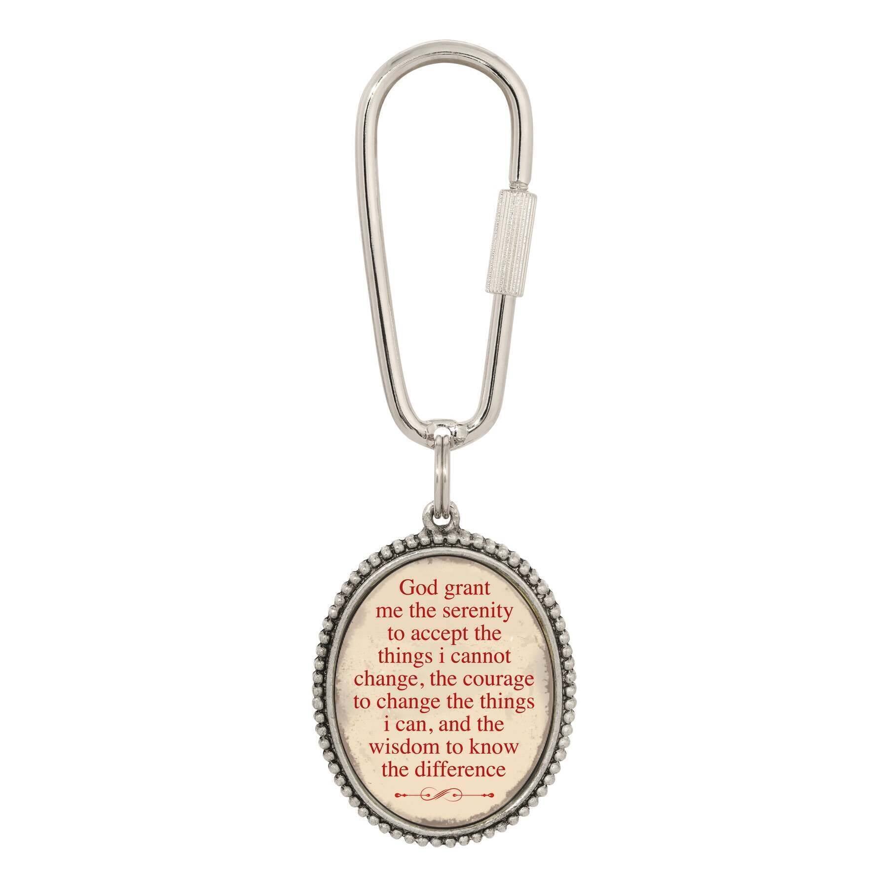 Symbols Of Faith Serenity Prayer Carabiner Key Chain
