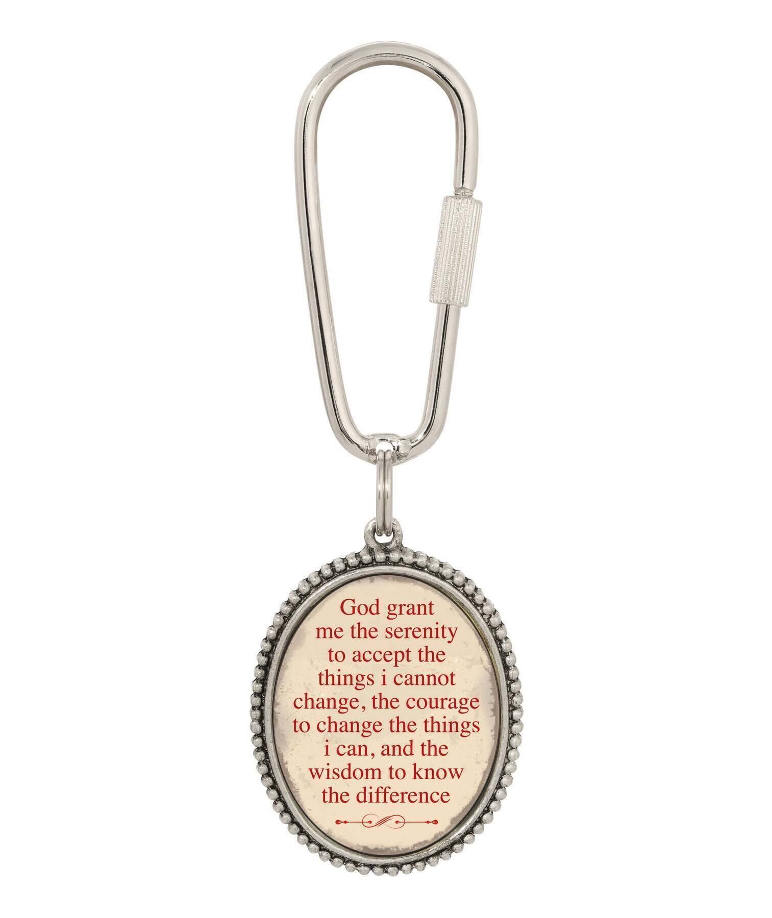 Symbols Of Faith Serenity Prayer Carabiner Key Chain