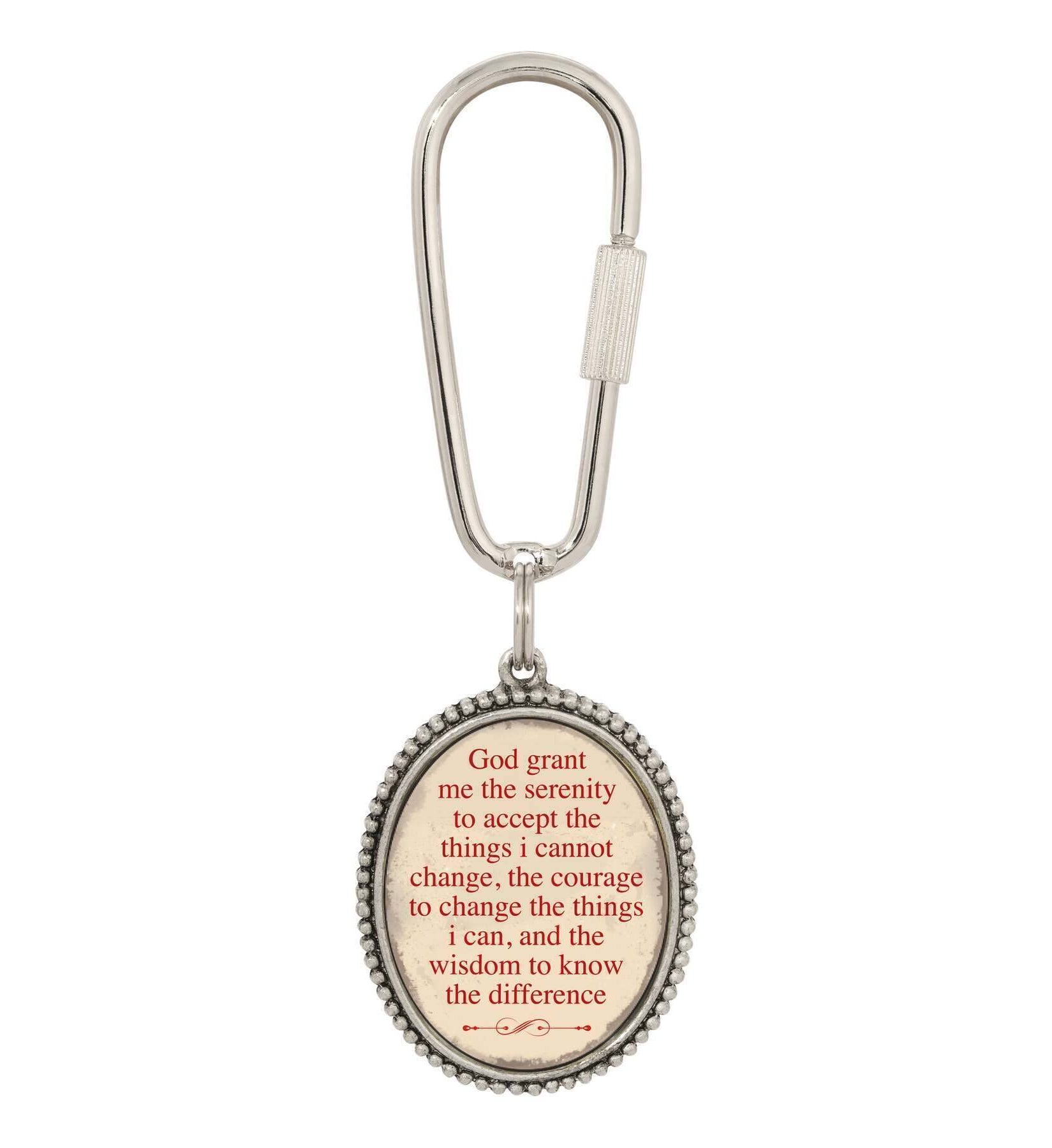Symbols Of Faith Serenity Prayer Carabiner Key Chain