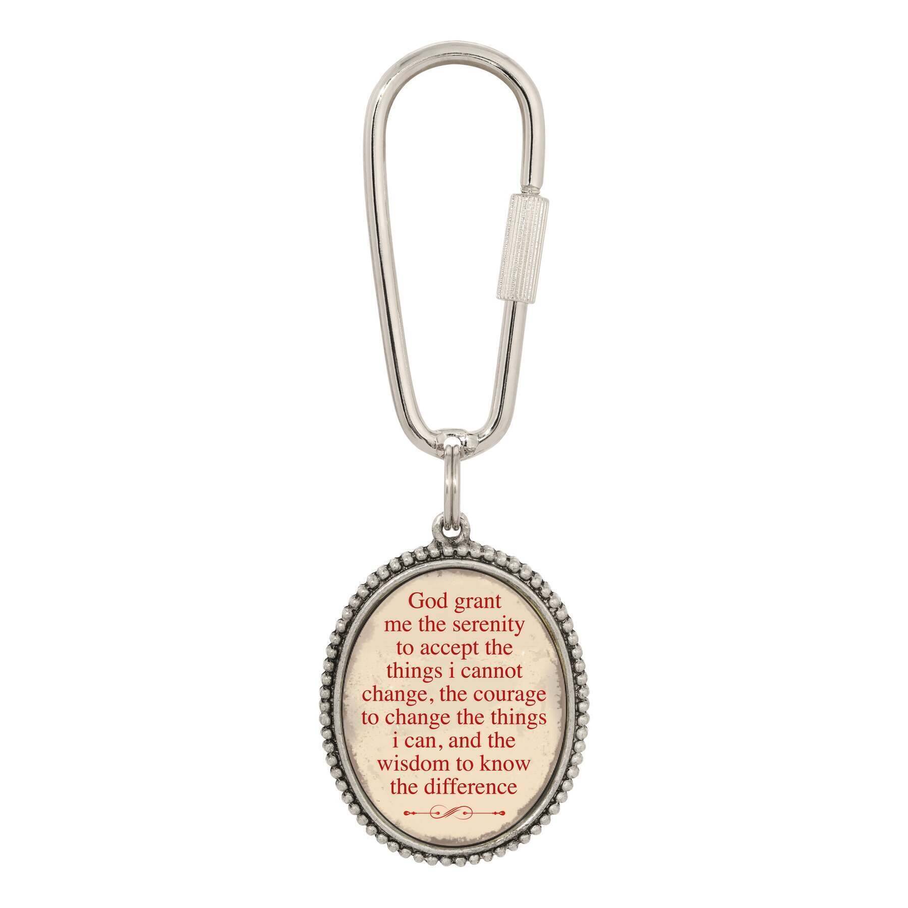 Symbols Of Faith Serenity Prayer Carabiner Key Chain