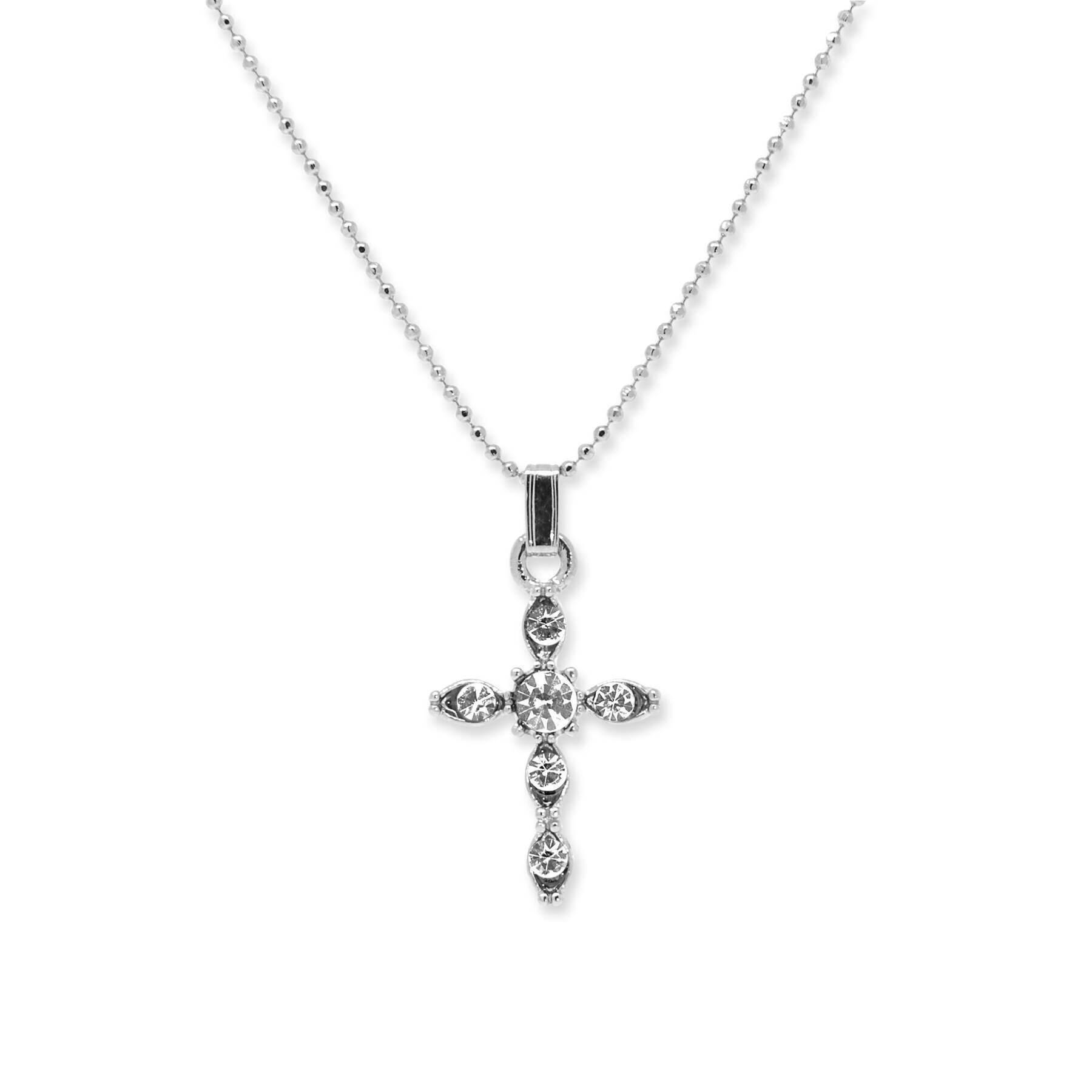 Symbols Of Faith Cross Pendant Necklace 20"