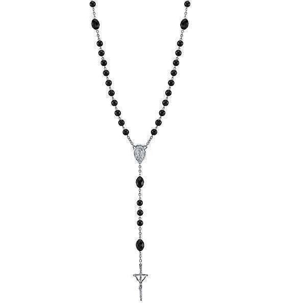 Symbols Of Faith Black Bead Papal Rosary