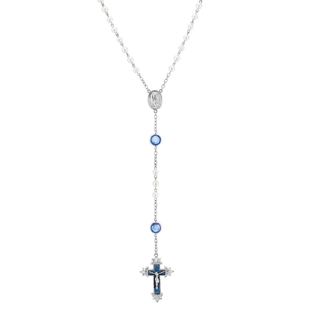 symbols of faith channel crystal fashion pearl hand enamel channel rosary