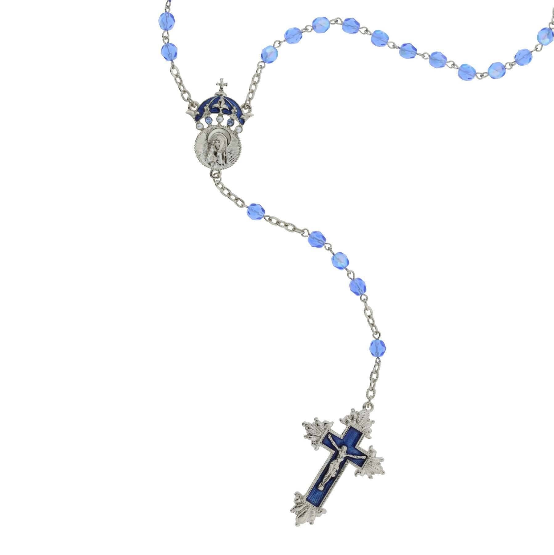 Symbols Of Faith Glass Beaded Hand Enamel King Of Kings Rosary