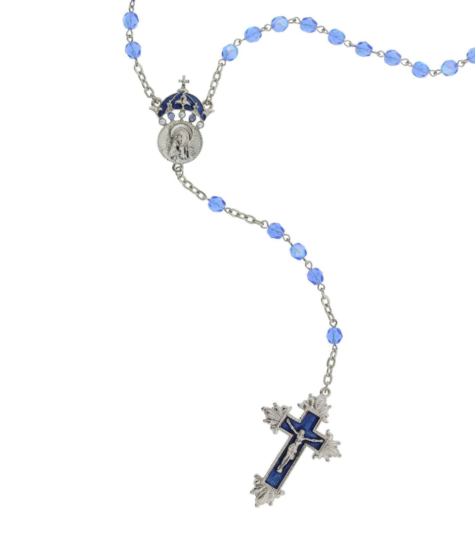 Symbols Of Faith Glass Beaded Hand Enamel King Of Kings Rosary