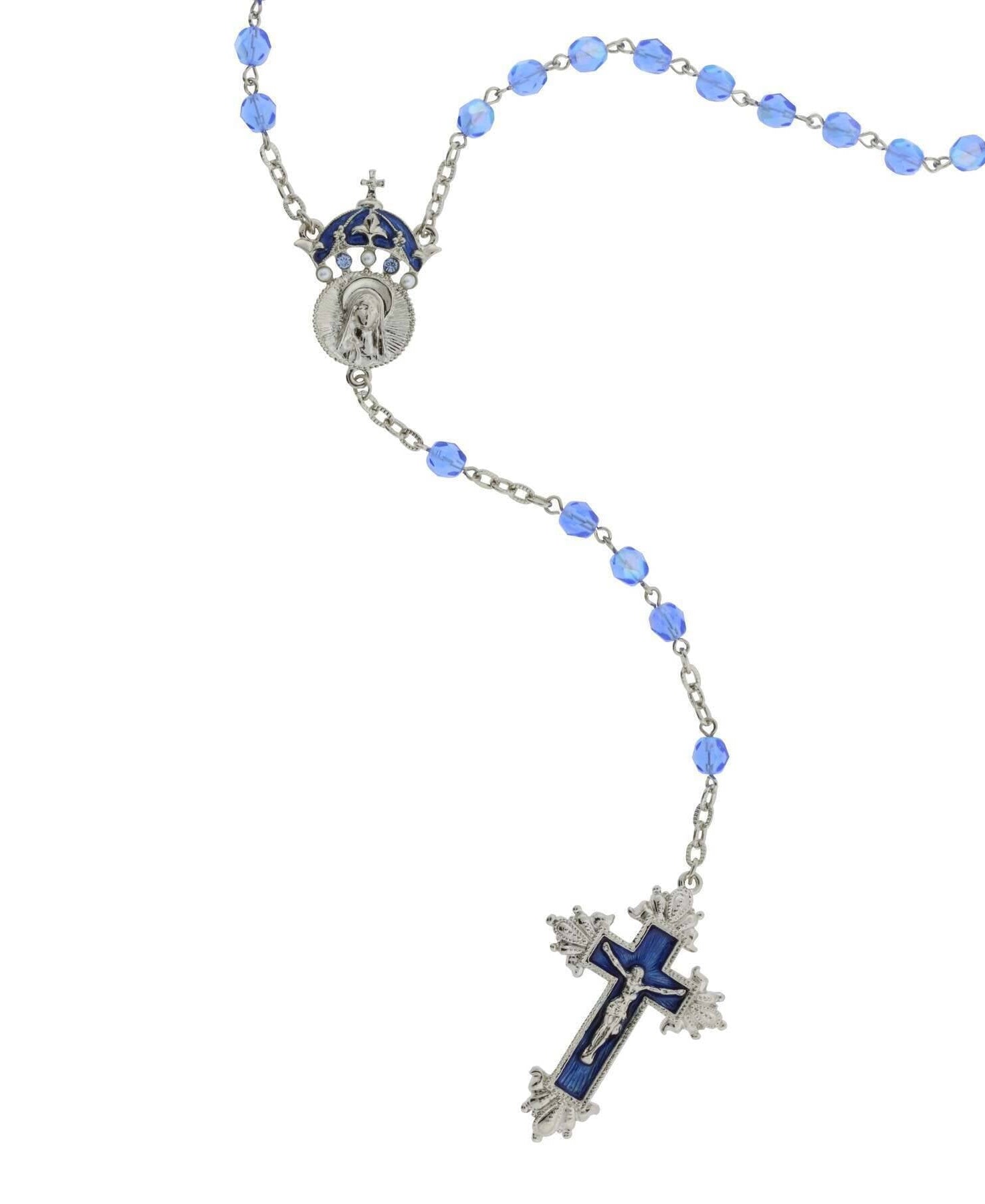Symbols Of Faith Glass Beaded Hand Enamel King Of Kings Rosary