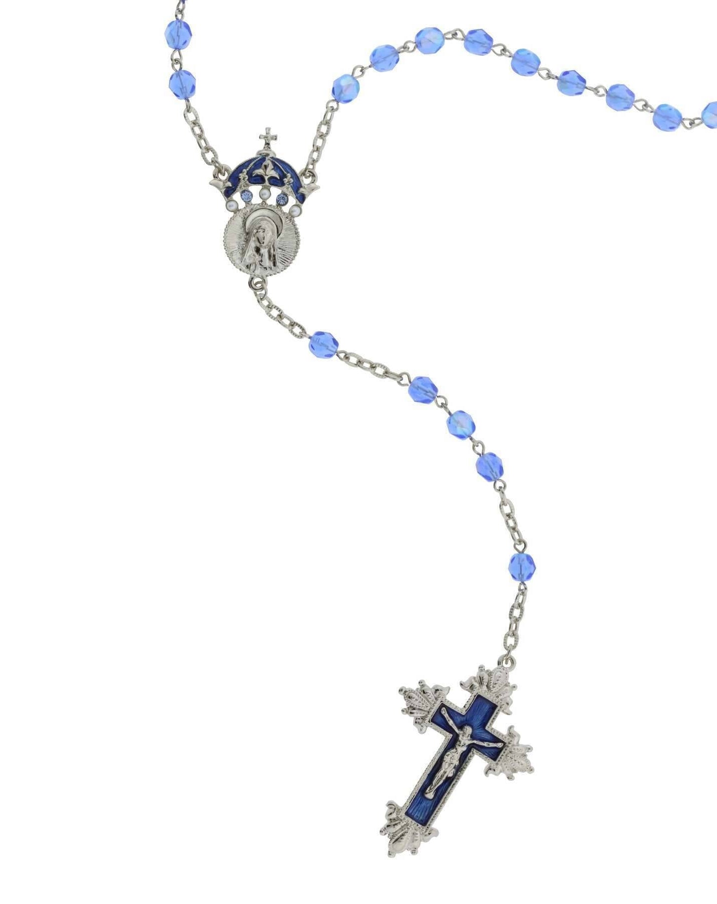 Symbols Of Faith Glass Beaded Hand Enamel King Of Kings Rosary