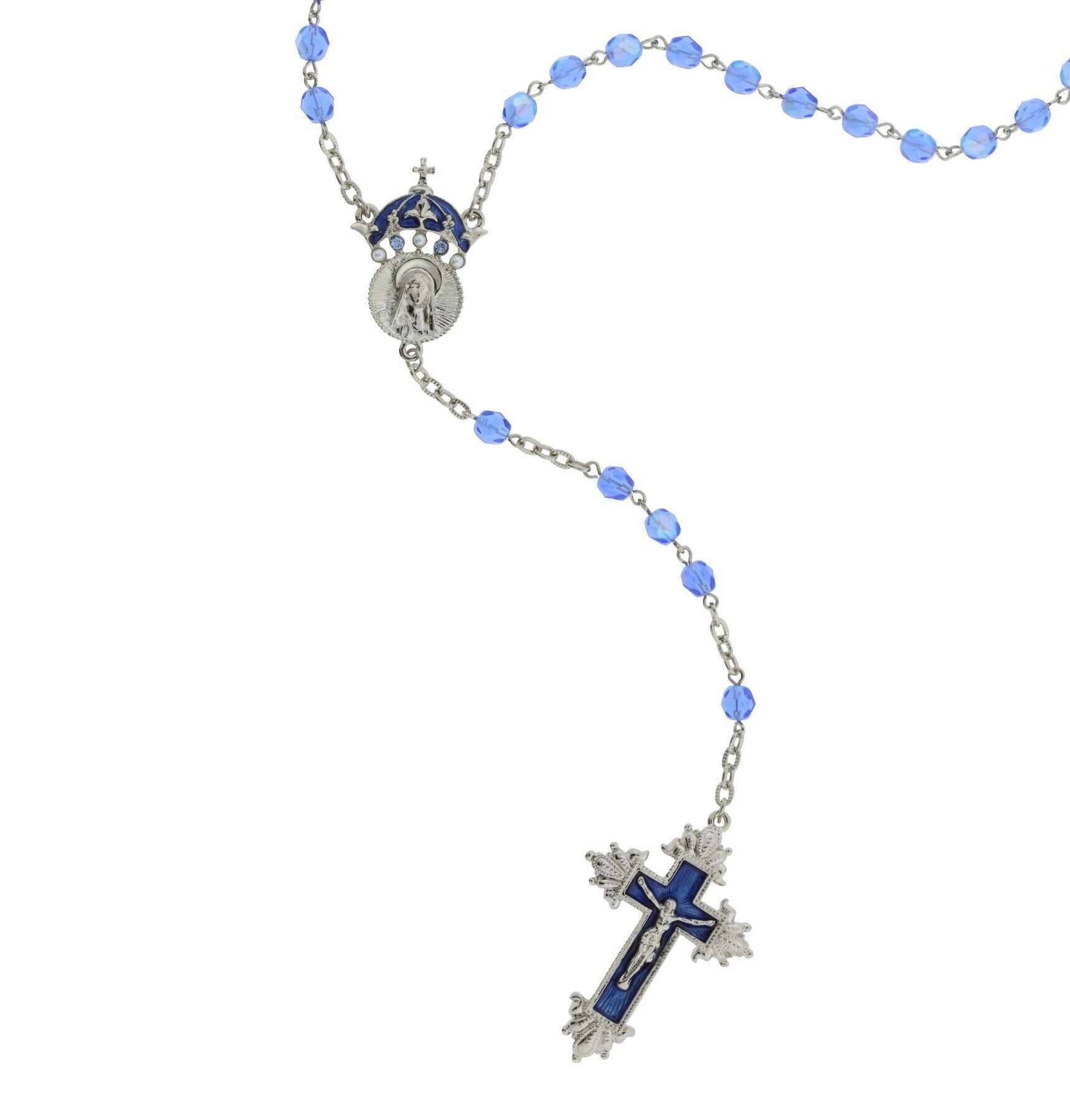 Symbols Of Faith Glass Beaded Hand Enamel King Of Kings Rosary