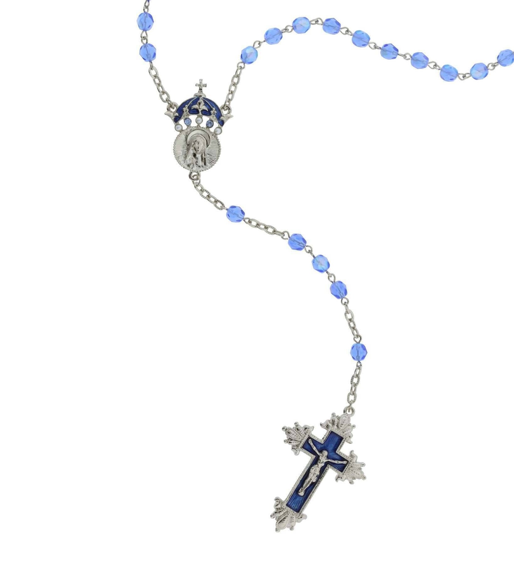 Symbols Of Faith Glass Beaded Hand Enamel King Of Kings Rosary