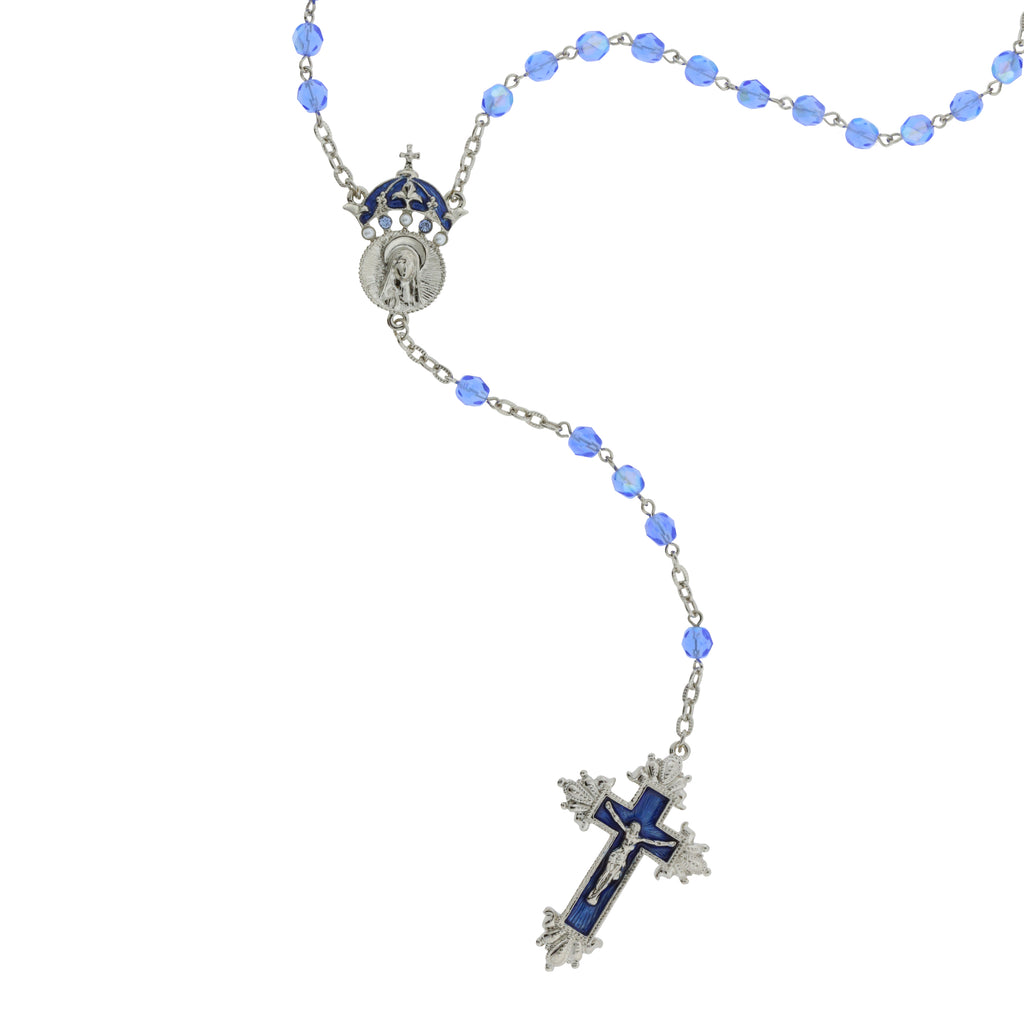 symbols of faith glass beaded hand enamel king of kings rosary