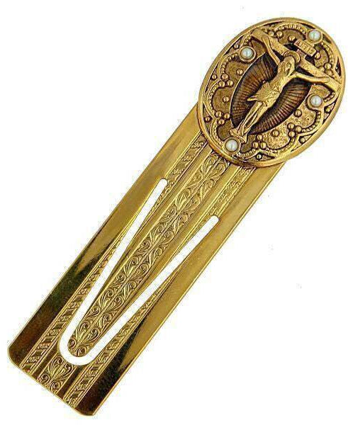 Symbols Of Faith Faux Pearl Crucifix Small Bookmark