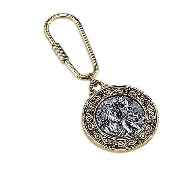 Symbols Of Faith St. Christopher Carabiner Key Chain
