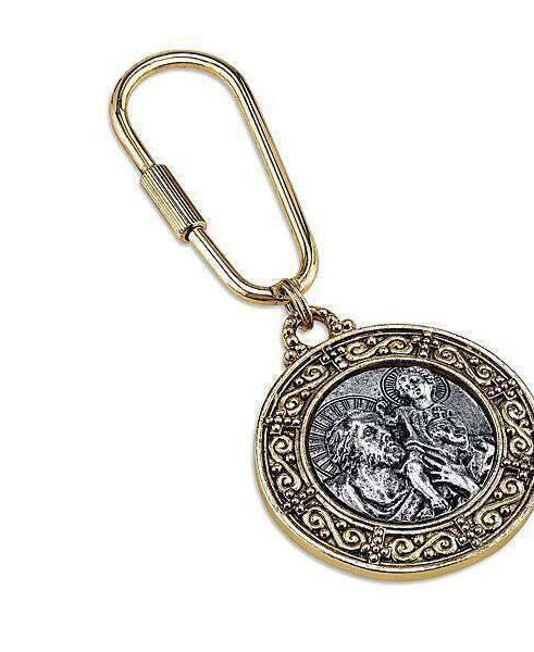 Symbols Of Faith St. Christopher Carabiner Key Chain