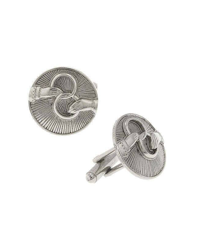 Symbols Of Faith Interlocking Rings Round Cufflinks