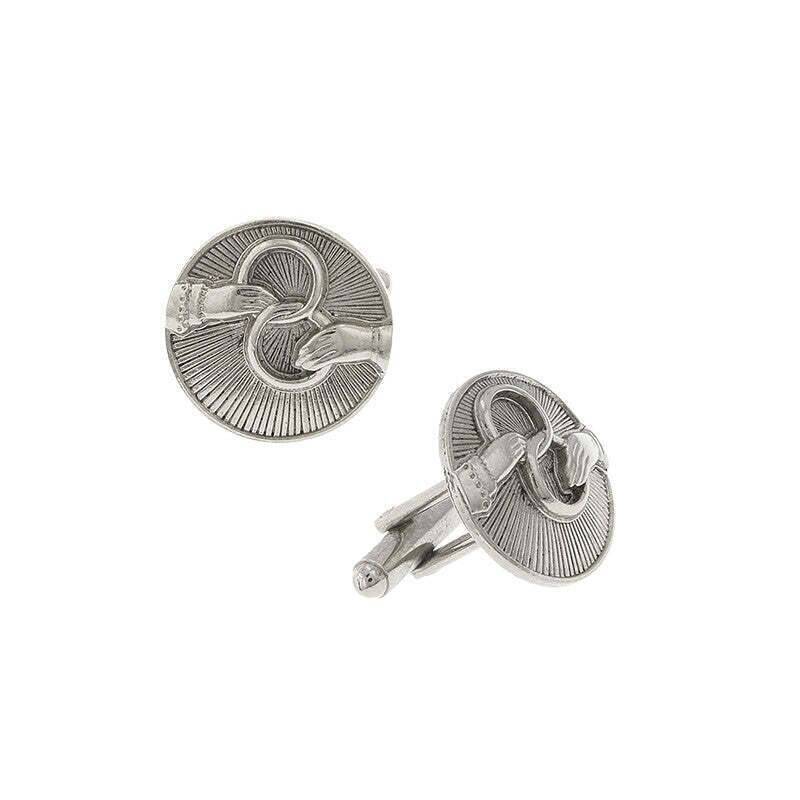 Symbols Of Faith Interlocking Rings Round Cufflinks