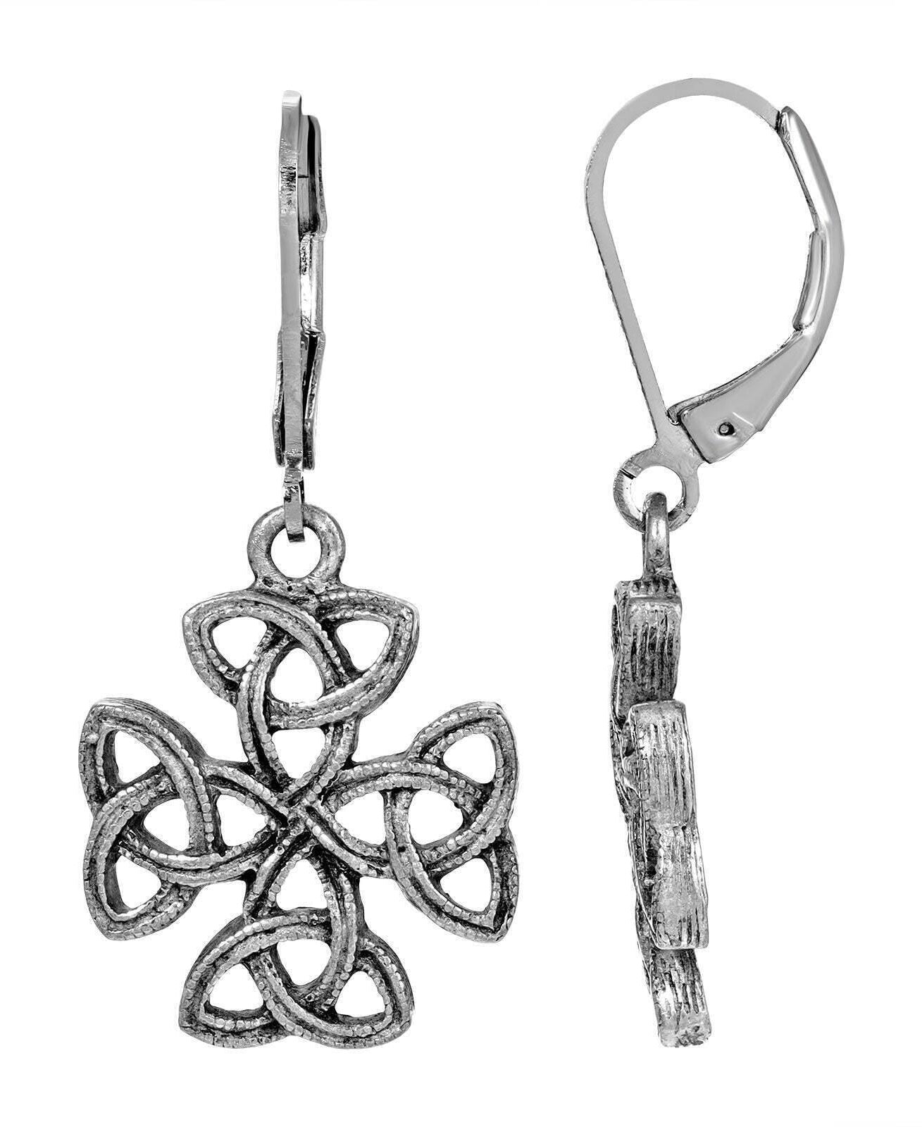 Symbols Of Faith Celtic Trinity Cross Earrings