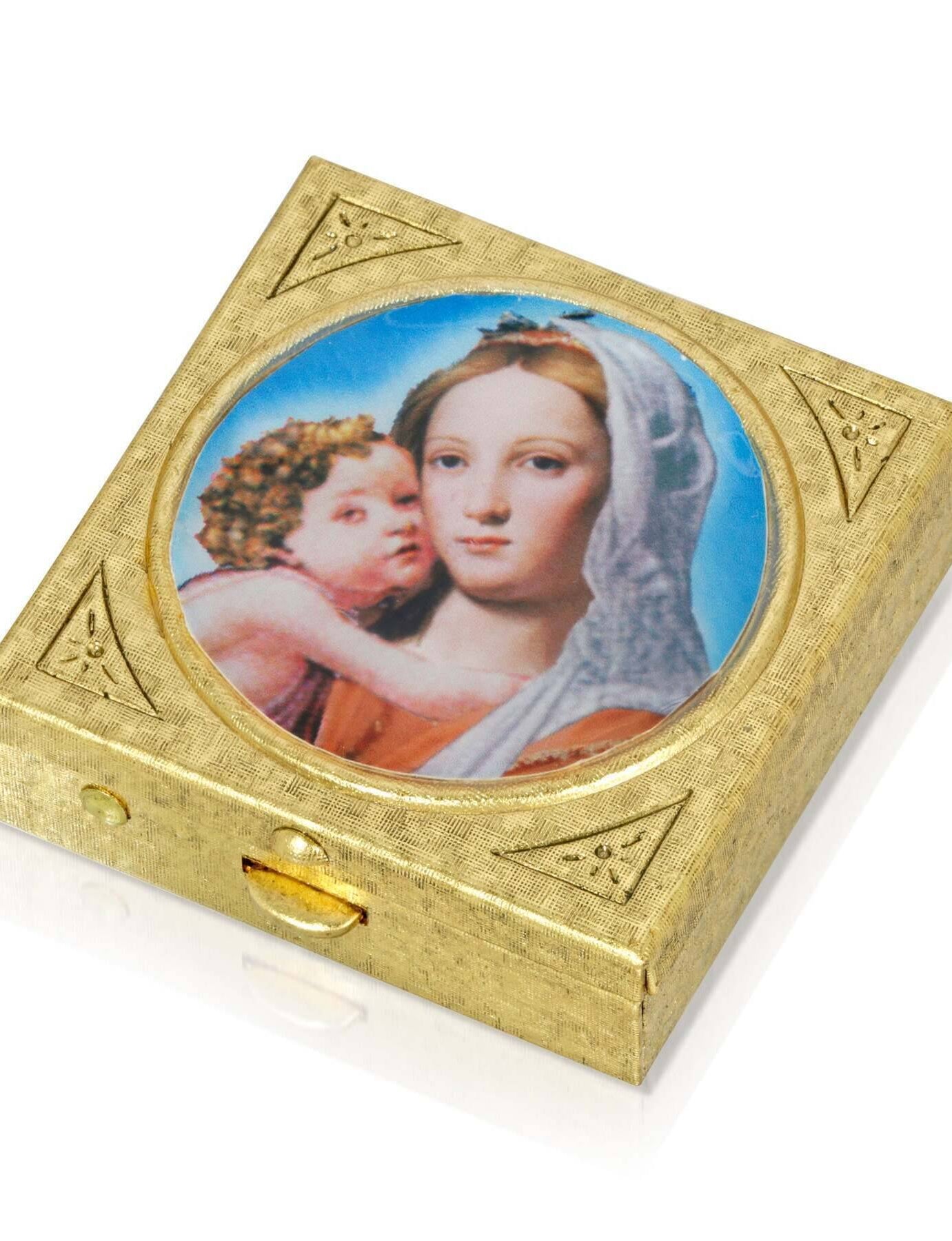 Symbols Of Faith Square Mother and Child Pillbox