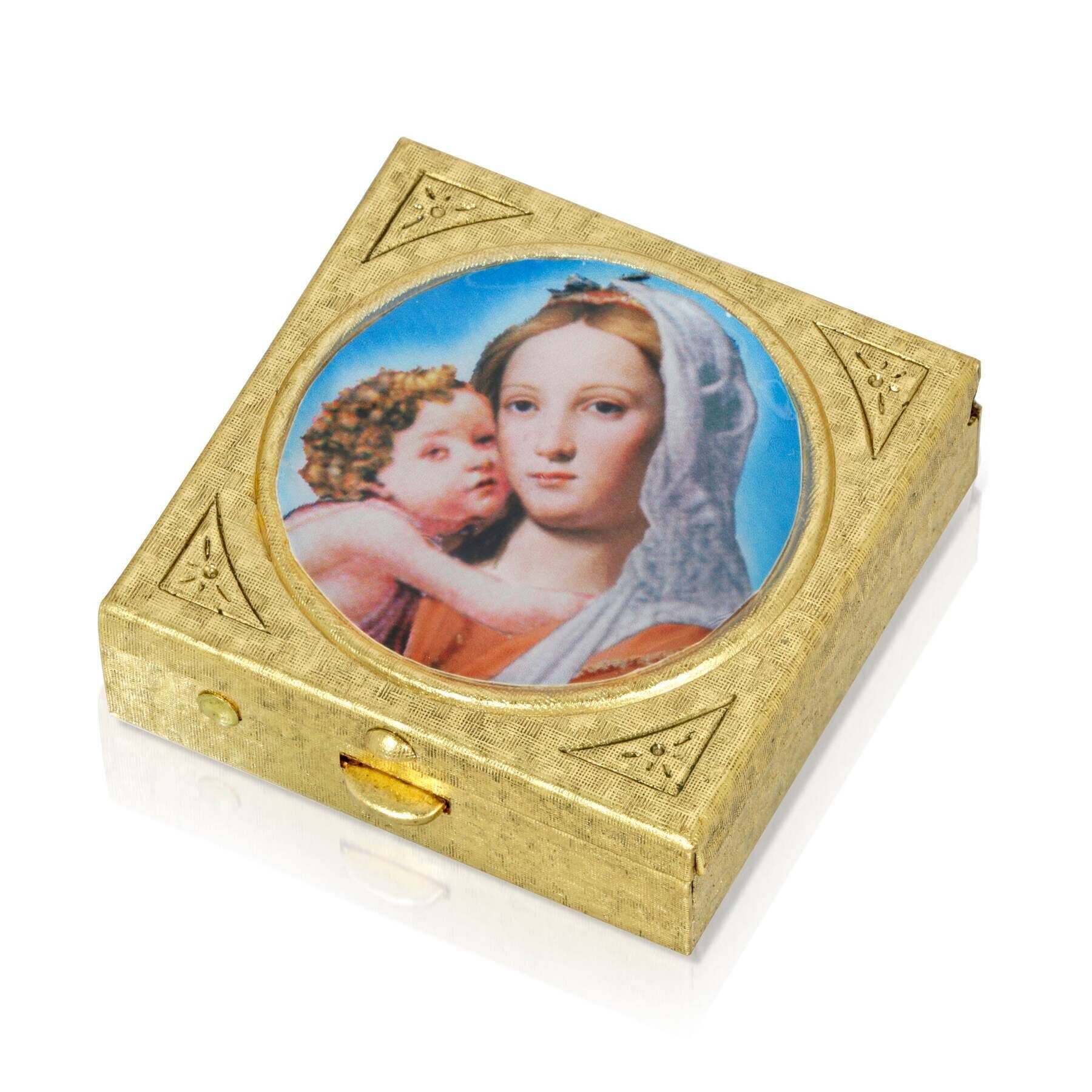 Symbols Of Faith Square Mother and Child Pillbox