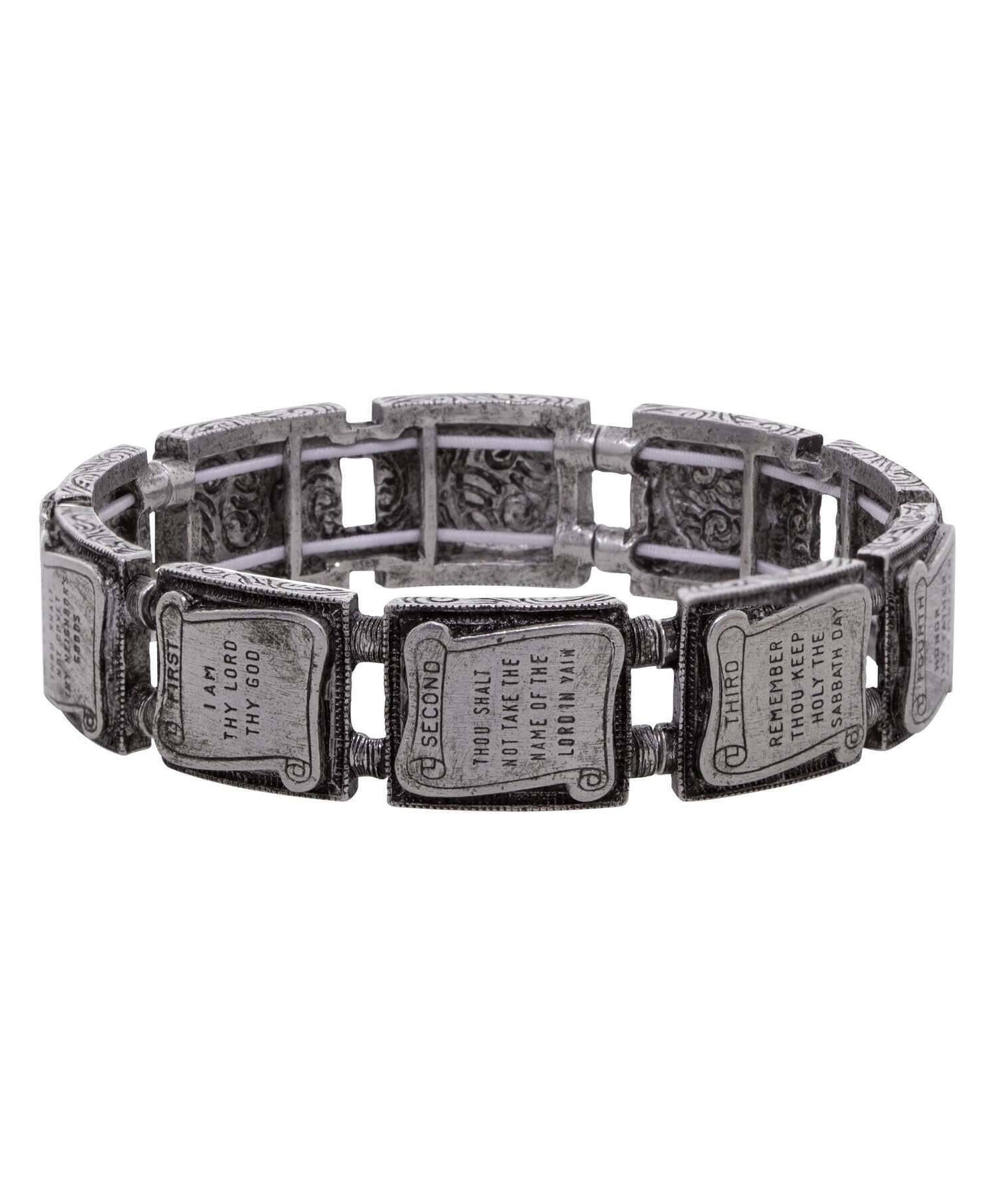 Symbols Of Faith Ten Commandments Stretch Bracelet