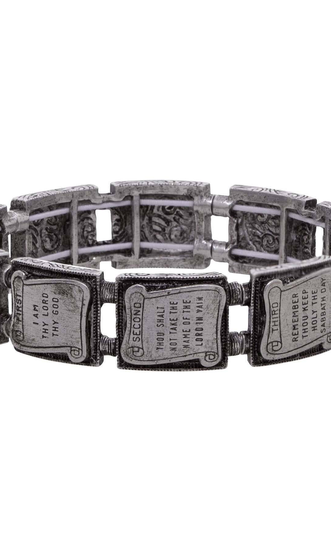 Symbols Of Faith Ten Commandments Stretch Bracelet