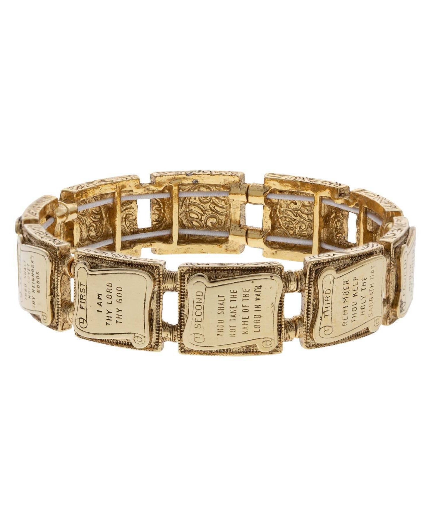 Symbols Of Faith Ten Commandments Stretch Bracelet