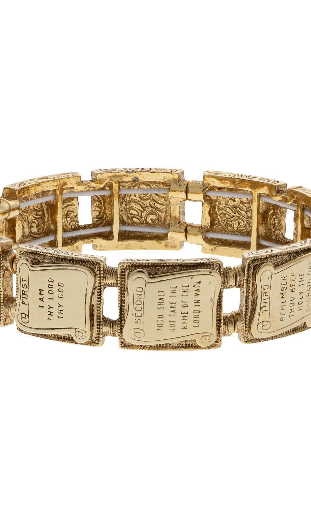 Symbols Of Faith Ten Commandments Stretch Bracelet