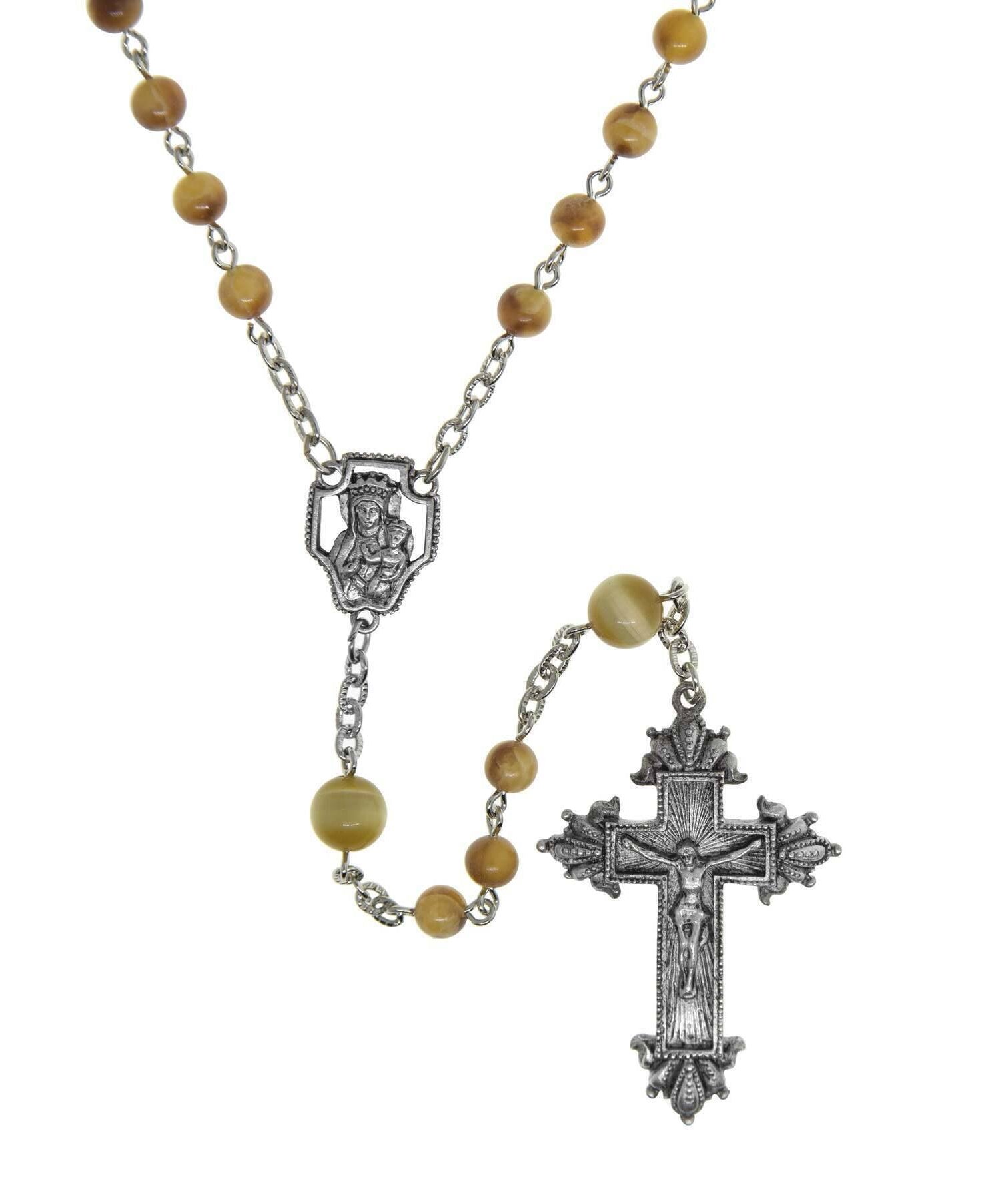 Symbols Of Faith Mary And Child & Crucifix Beaded Rosary