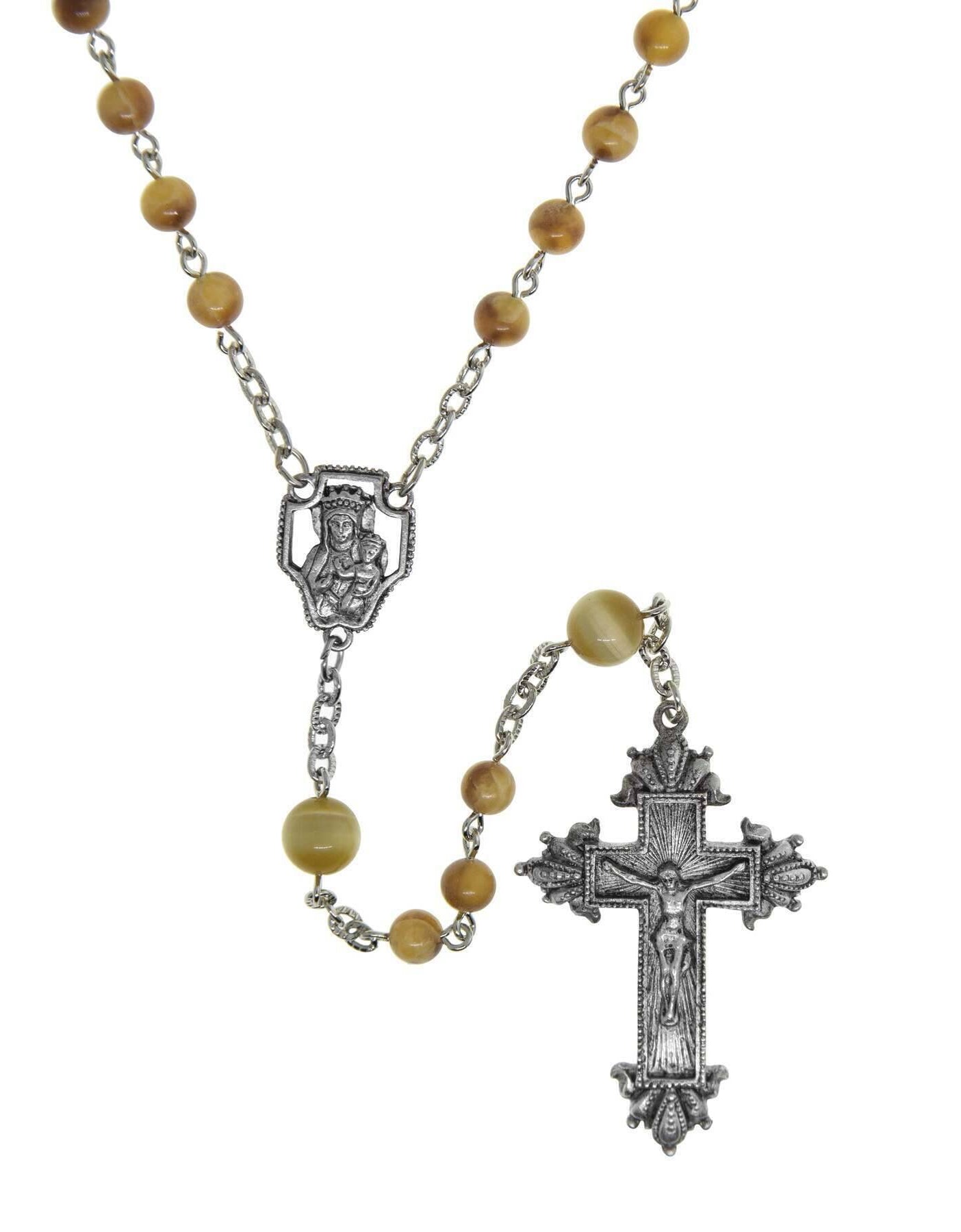 Symbols Of Faith Mary And Child & Crucifix Beaded Rosary