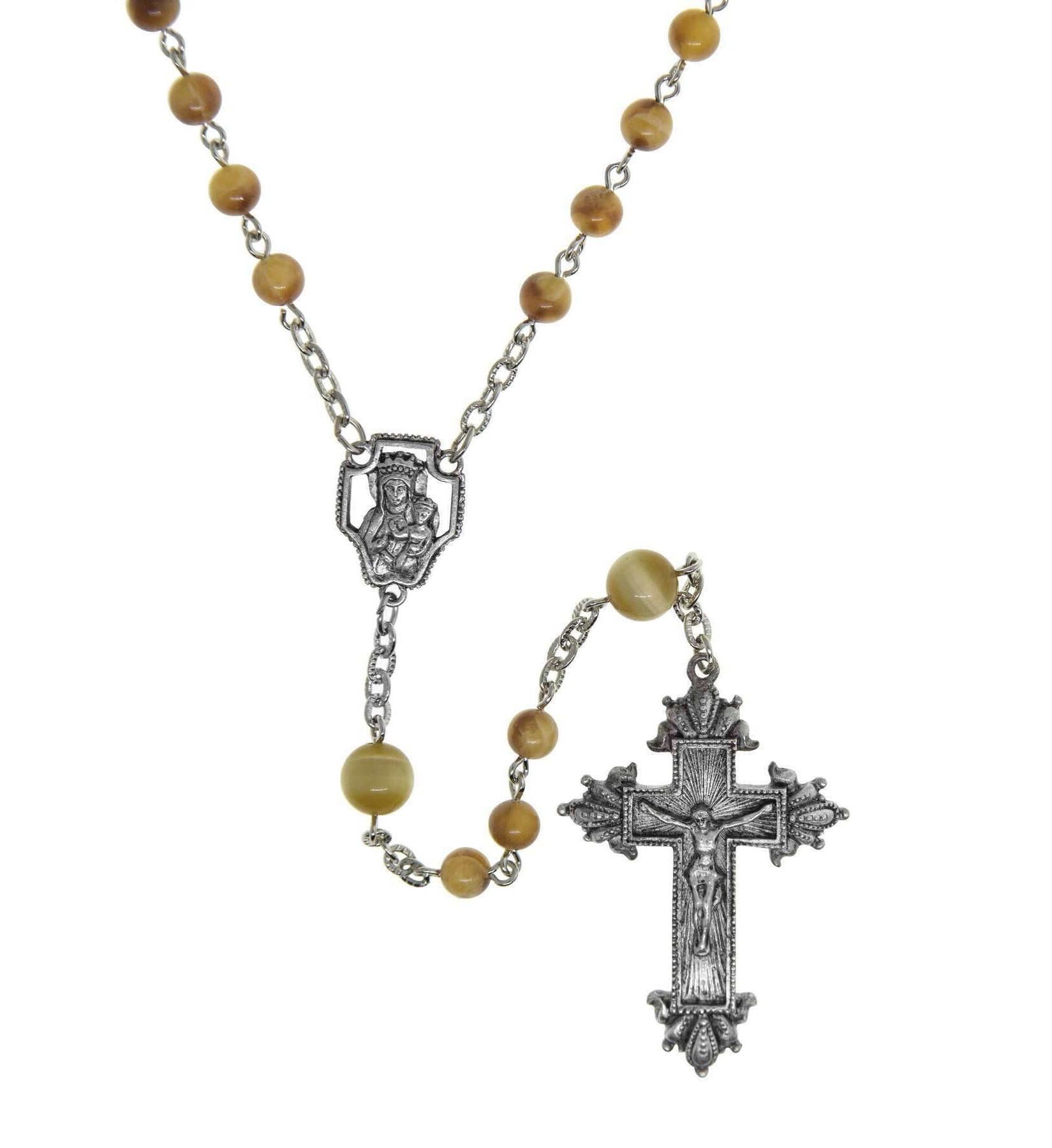 Symbols Of Faith Mary And Child & Crucifix Beaded Rosary