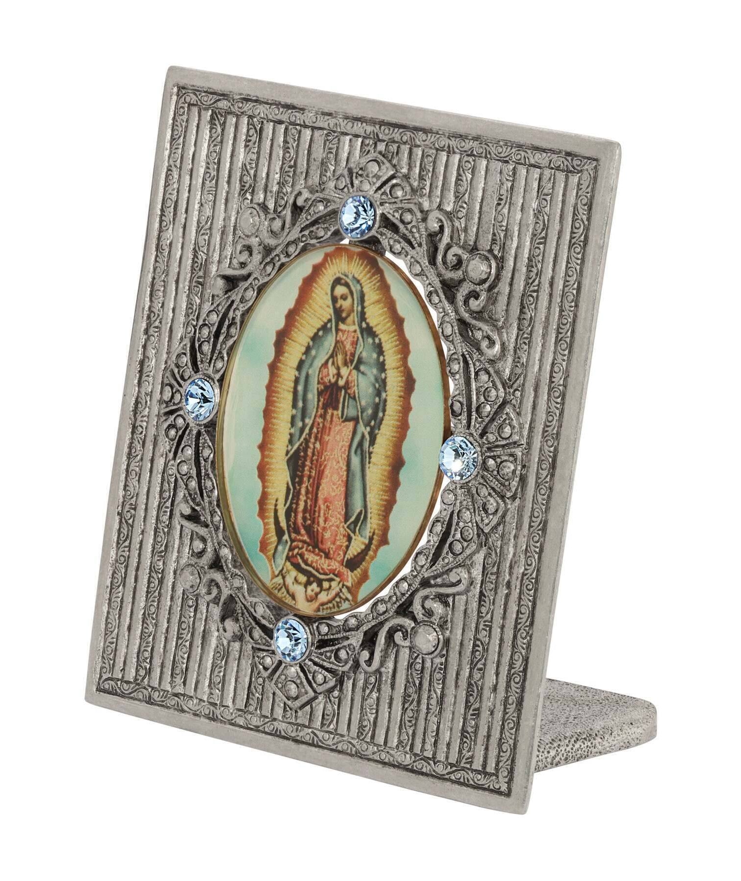Symbols Of Faith Our Lady Of Guadalupe Pewter Tabletop Decor Plaque