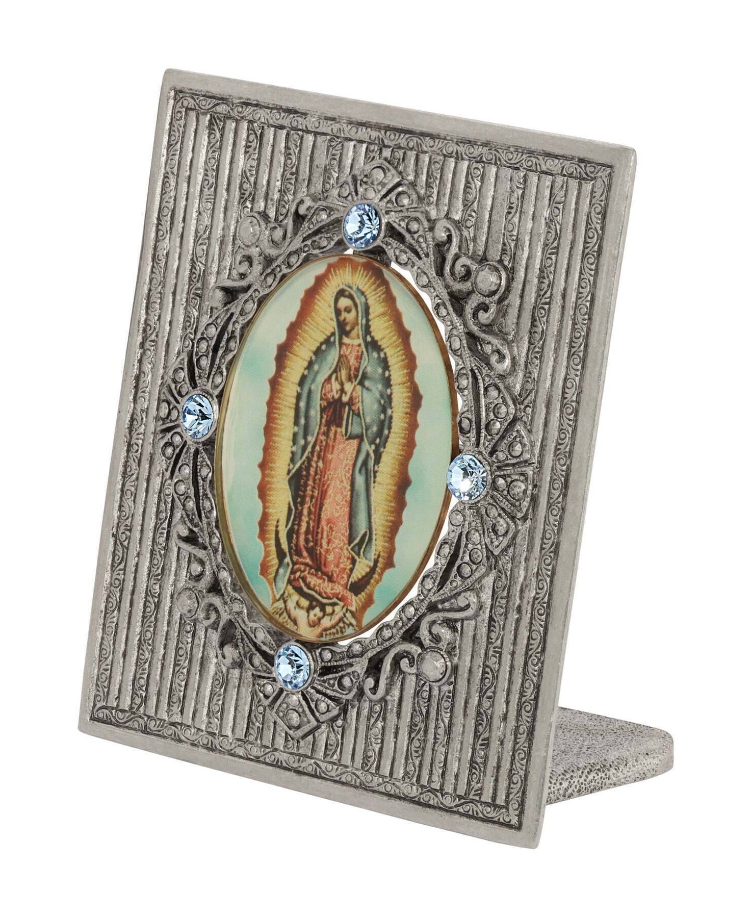 Symbols Of Faith Our Lady Of Guadalupe Pewter Tabletop Decor Plaque