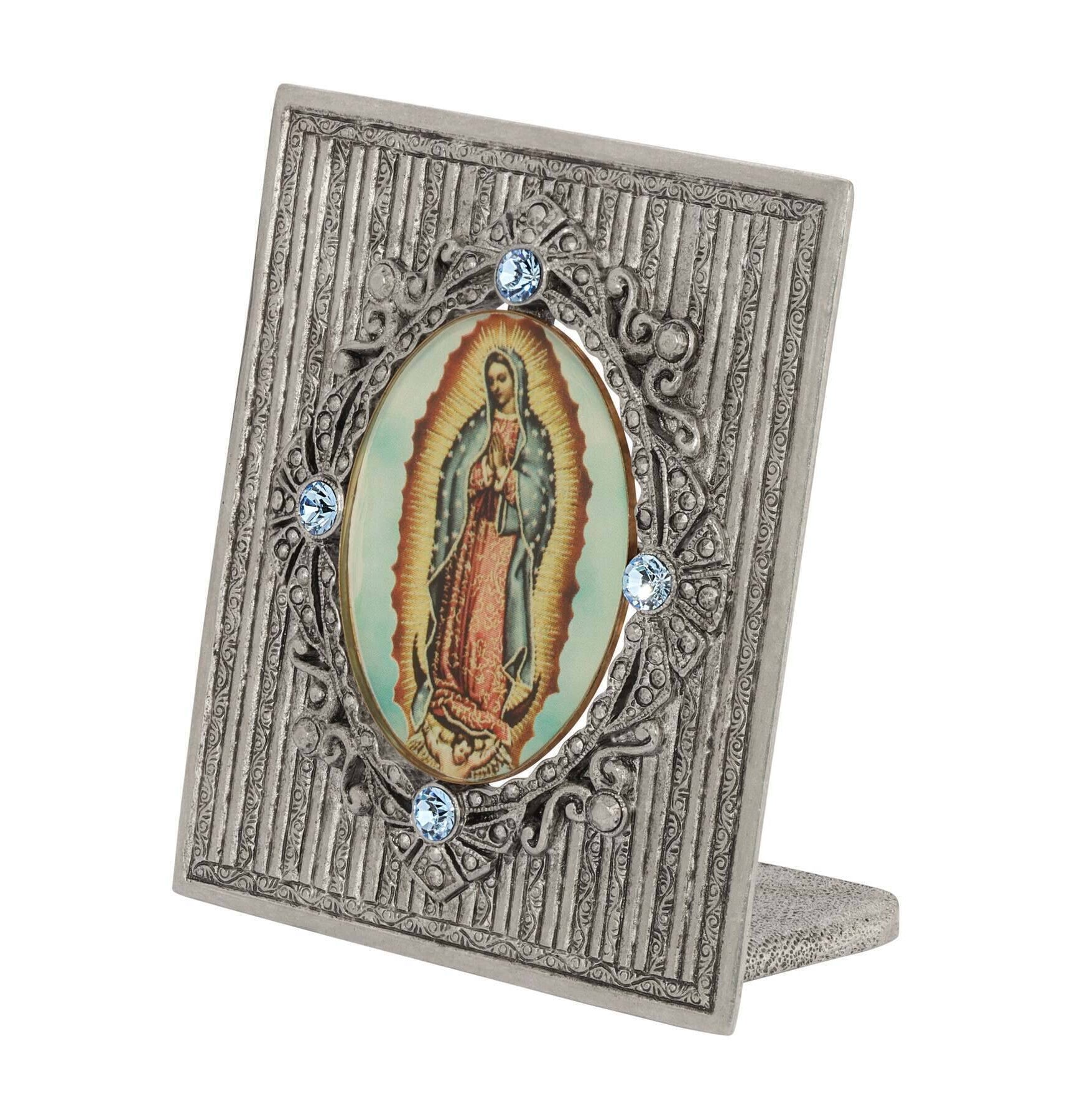 Symbols Of Faith Our Lady Of Guadalupe Pewter Tabletop Decor Plaque