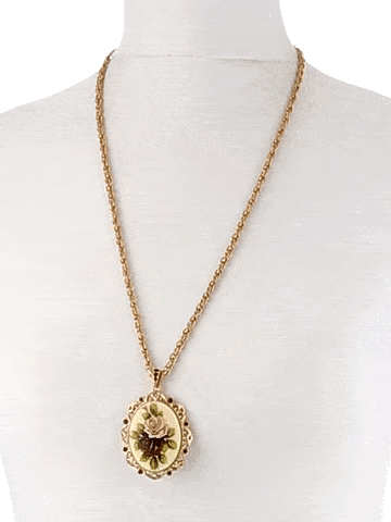 1928 Jewelry Manor House Victorian Pendant Necklace, 28"