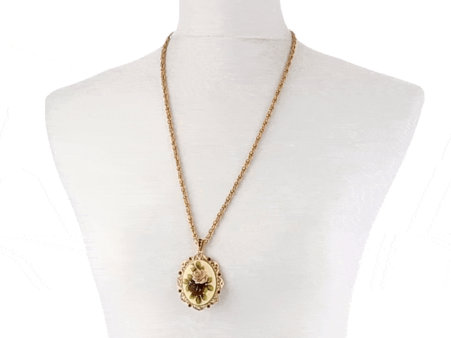 1928 Jewelry Manor House Victorian Pendant Necklace, 28"