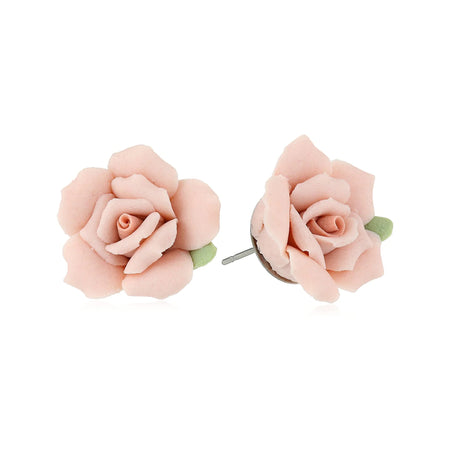 Porcelain Rose Earrings