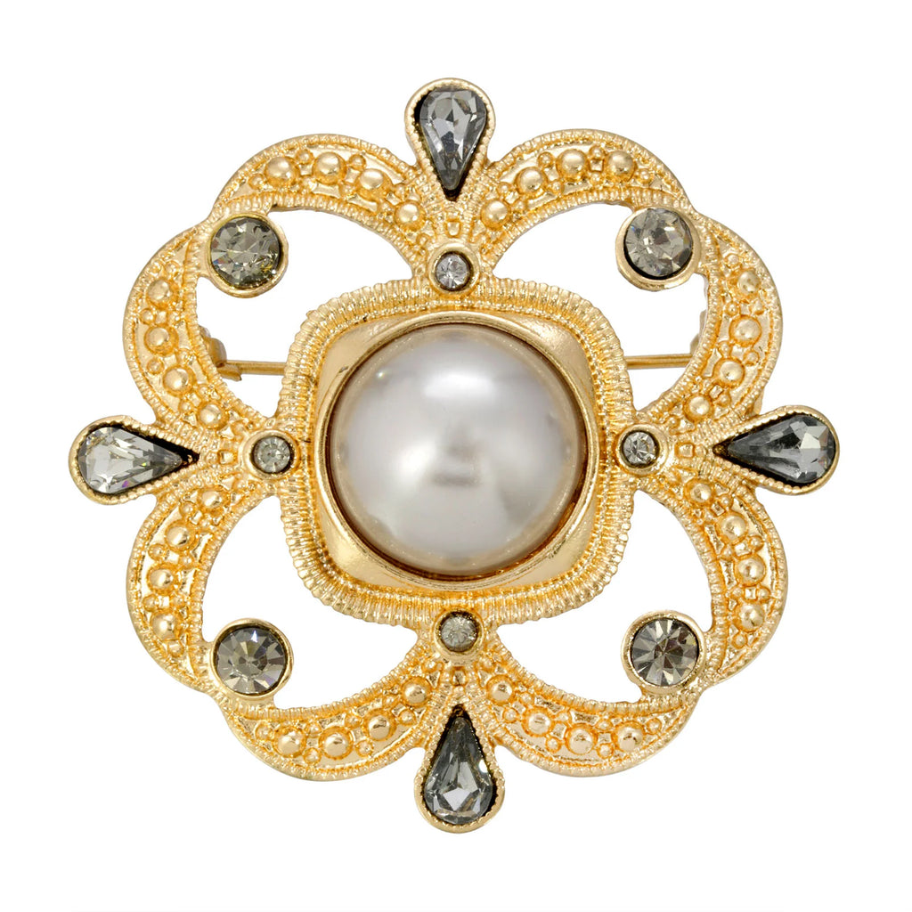Faux Pearl Brooches & Pins